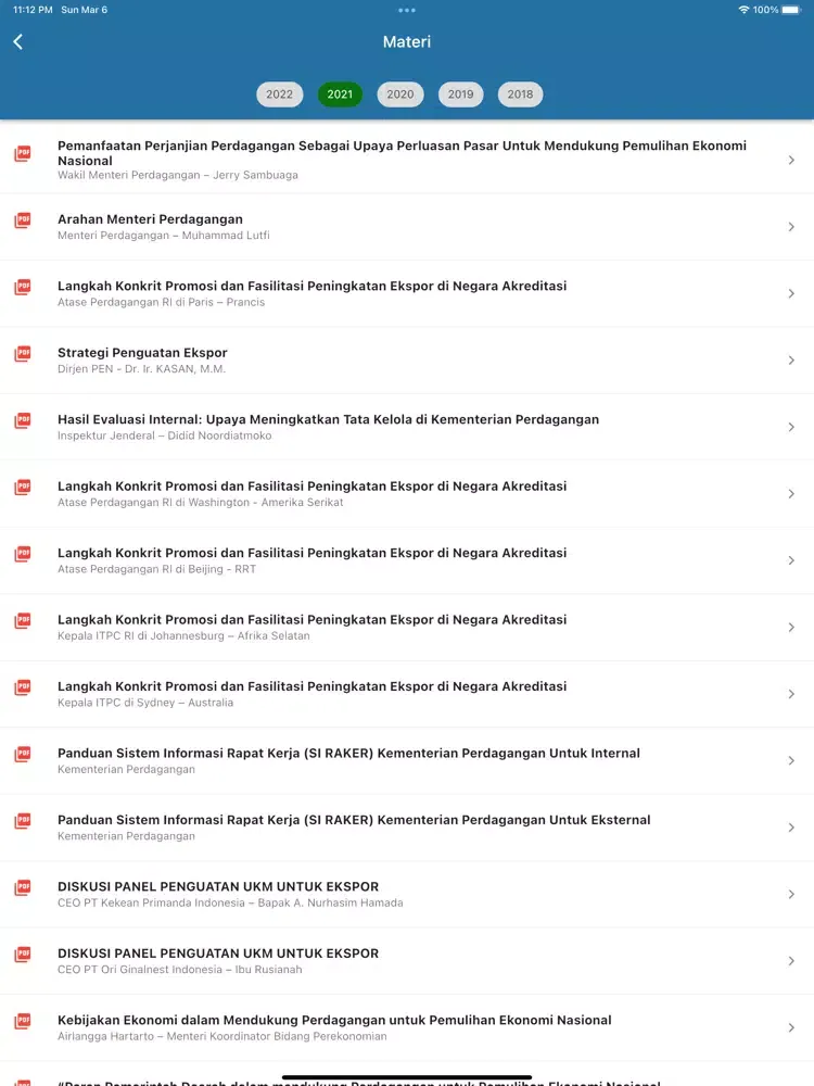 Captures d'écran de Raker Kemendag 2022 iPad 