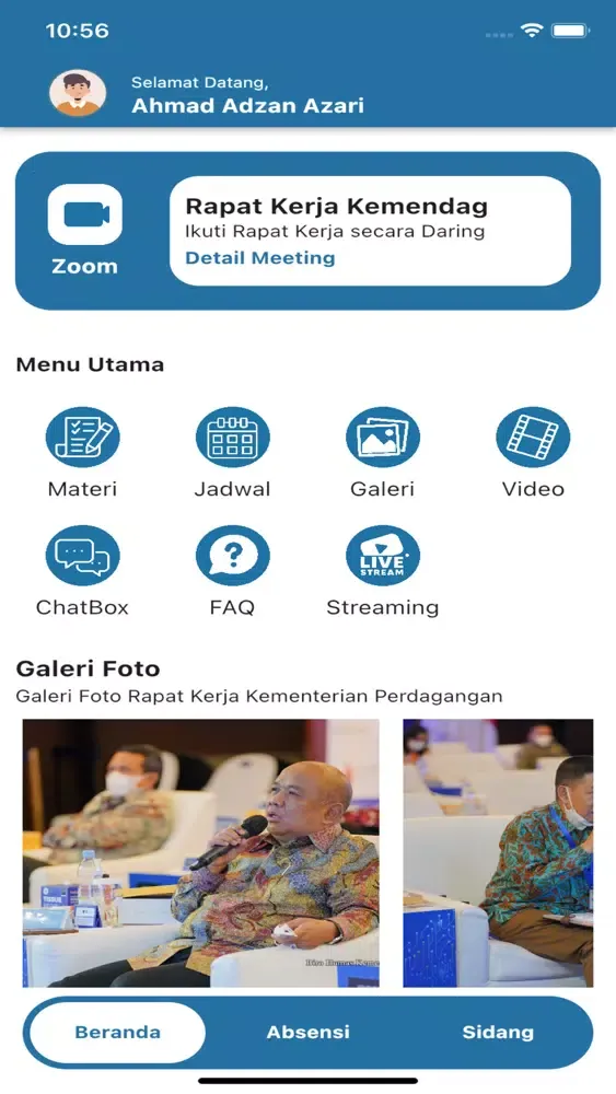 Captures d'écran de Raker Kemendag 2022