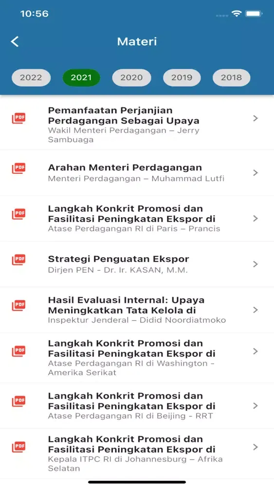 Captures d'écran de Raker Kemendag 2022