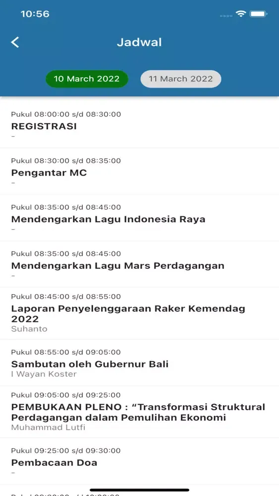 Captures d'écran de Raker Kemendag 2022