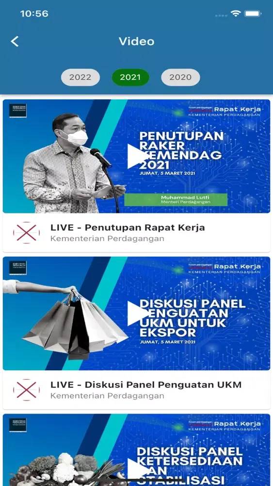 Captures d'écran de Raker Kemendag 2022