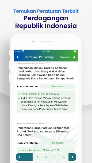 Ảnh chụp màn hình của JDIH Kemendag RI