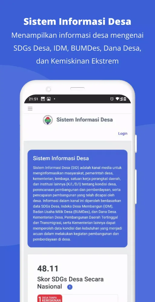 ภาพหน้าจอของ Sistem Informasi Desa