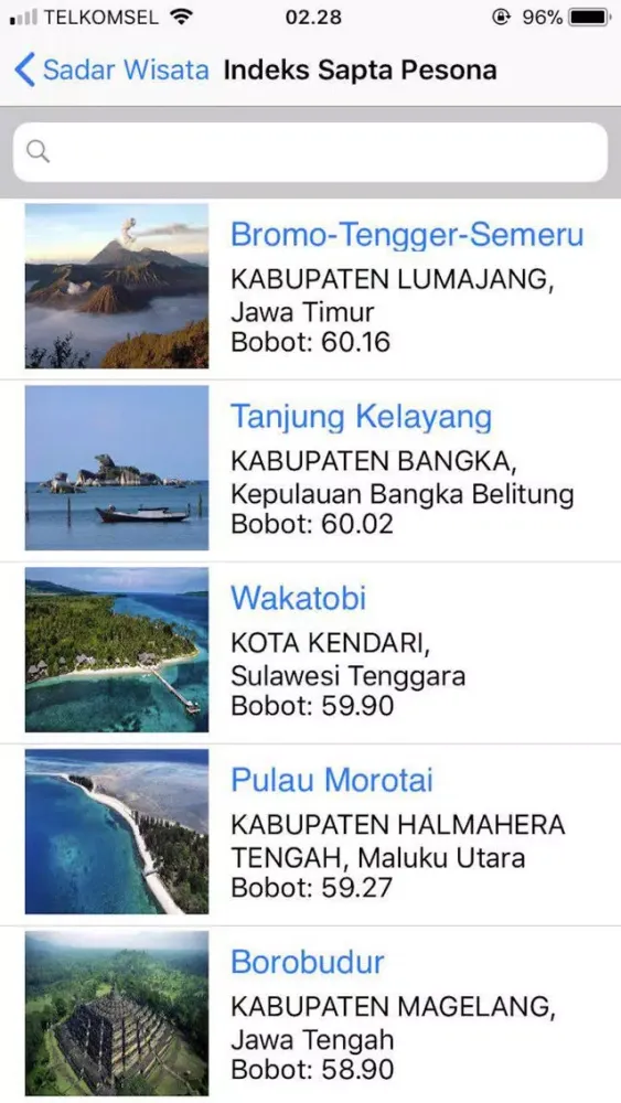 Zrzuty ekranu Sadar Wisata