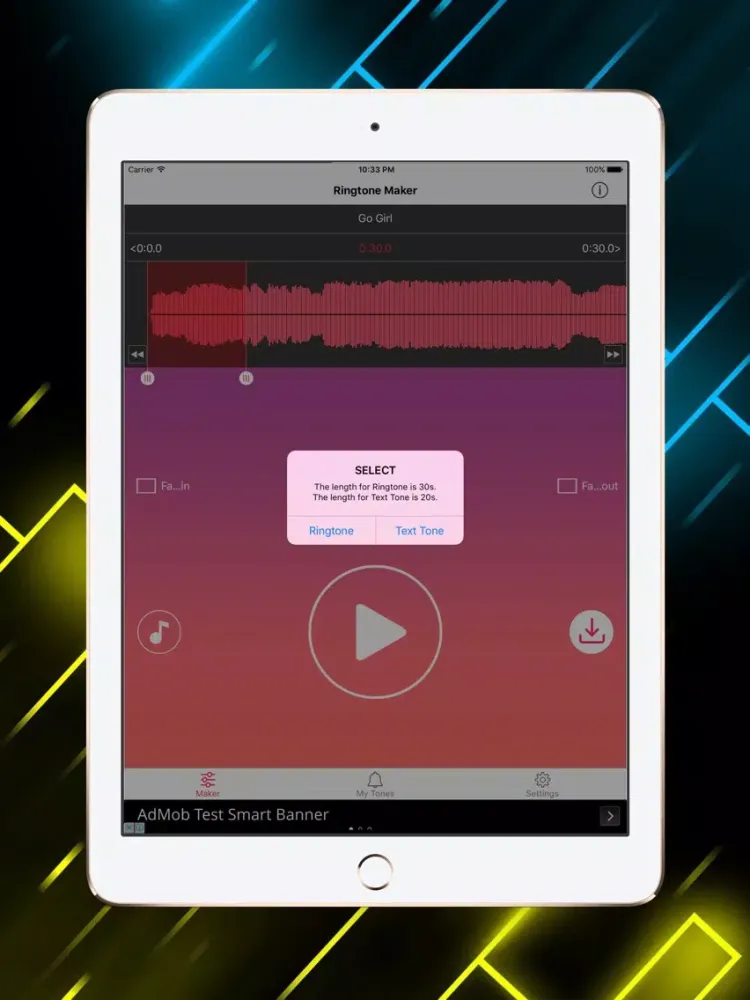 Unlimtones Pro. iPad 应用截图
