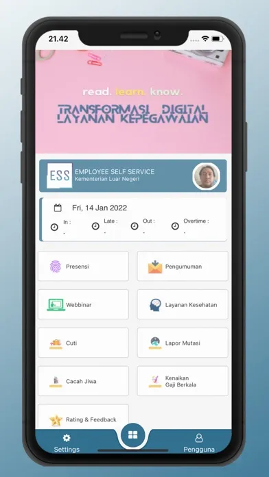 Tangkapan layar ESS Kementerian Luar Negeri