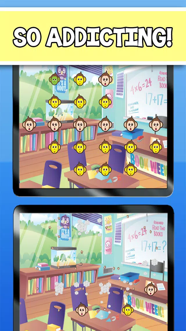 Monkey School Mania - Fun Chain Reaction Puzzle Pop Game Free For Kids スクリーンショット