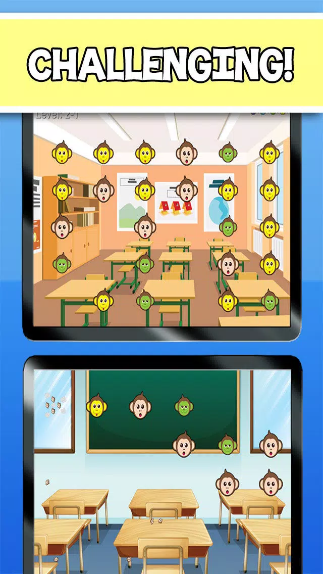 Monkey School Mania - Fun Chain Reaction Puzzle Pop Game Free For Kids スクリーンショット
