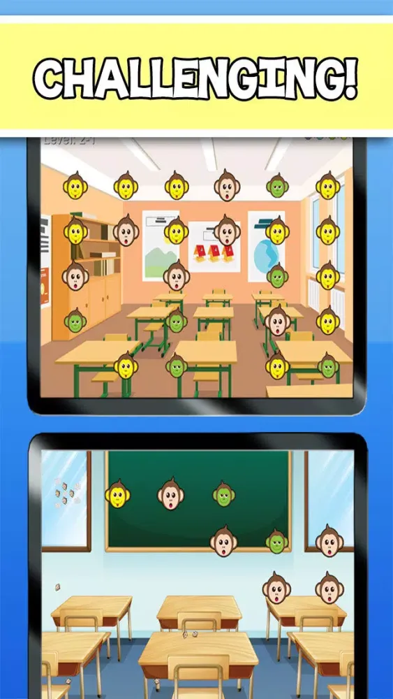 Monkey School Mania - Fun Chain Reaction Puzzle Pop Game Free For Kids应用截图