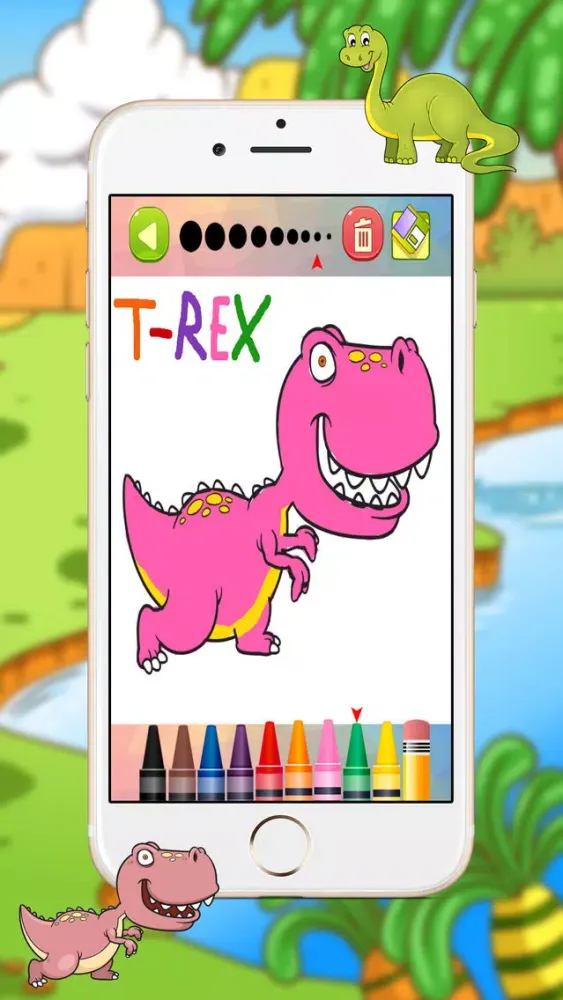 Dinosaur Coloring Sheets Pages for Toddler 스크린샷