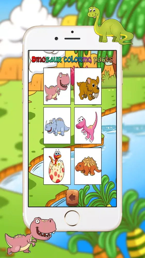 Dinosaur Coloring Sheets Pages for Toddler 스크린샷