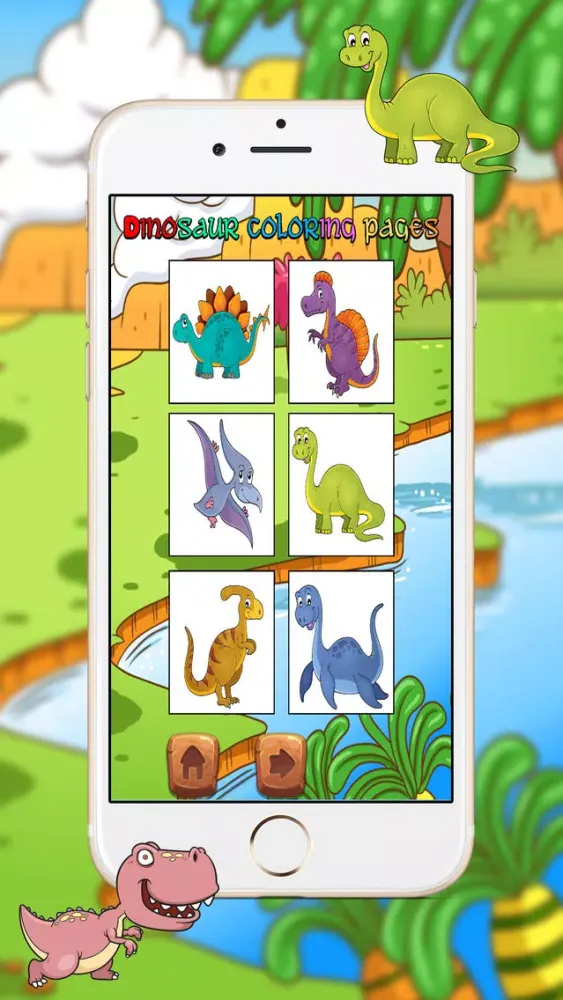 Dinosaur Coloring Sheets Pages for Toddler 스크린샷