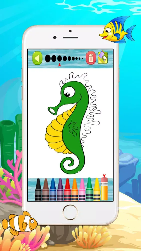 Sea Animals Underwater World Zen Coloring Book應用截圖