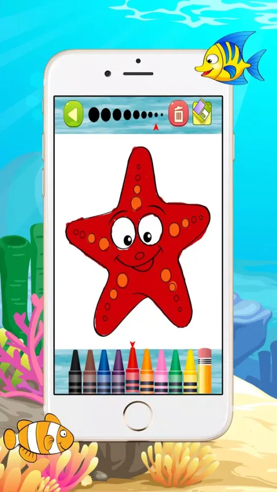 Sea Animals Underwater World Zen Coloring Book應用截圖