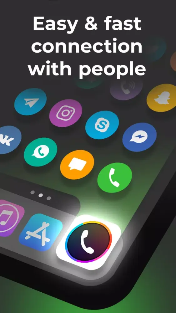 Capturas de tela do 1Tap: messenger smart dialer