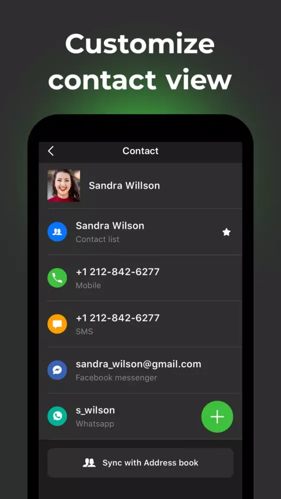 Capturas de tela do 1Tap: messenger smart dialer