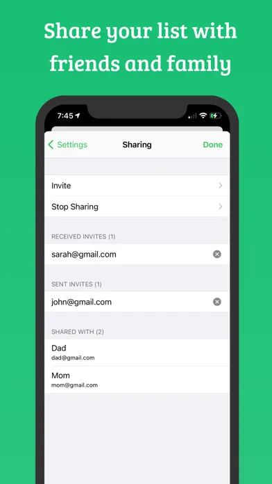 Captures d'écran de Shared Grocery: Shopping List