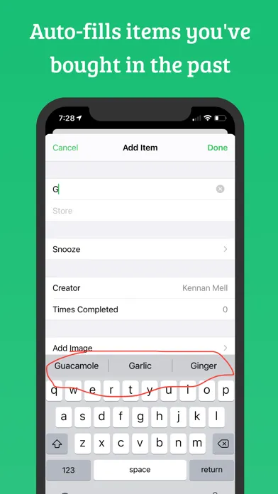 Captures d'écran de Shared Grocery: Shopping List