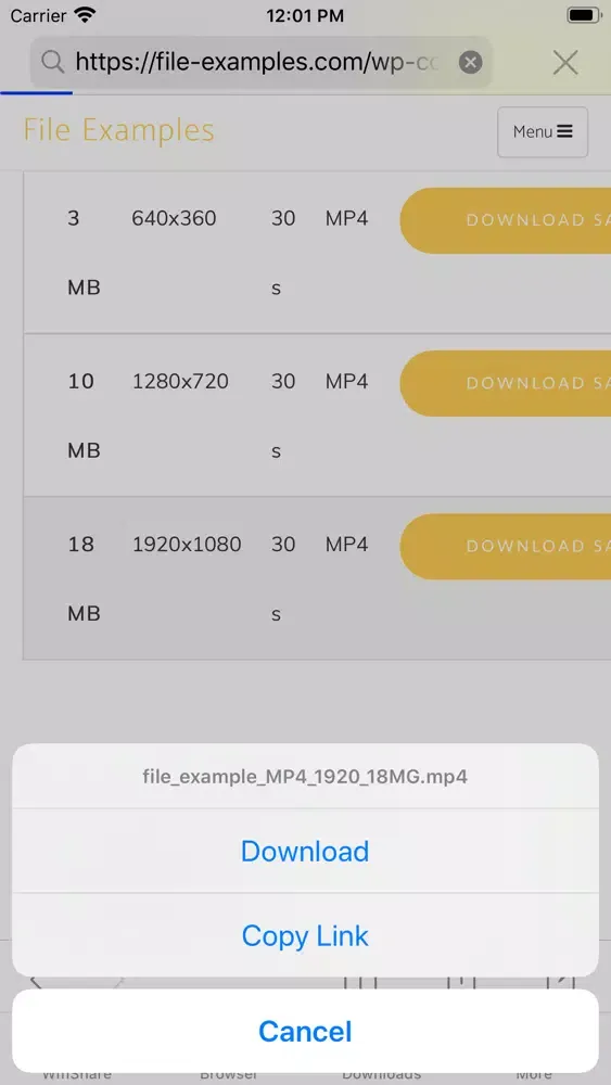 iFile ™ - Browser and Manager स्क्रीनशॉट