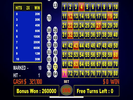 تصاویر Keno Classic Casino King iPad 