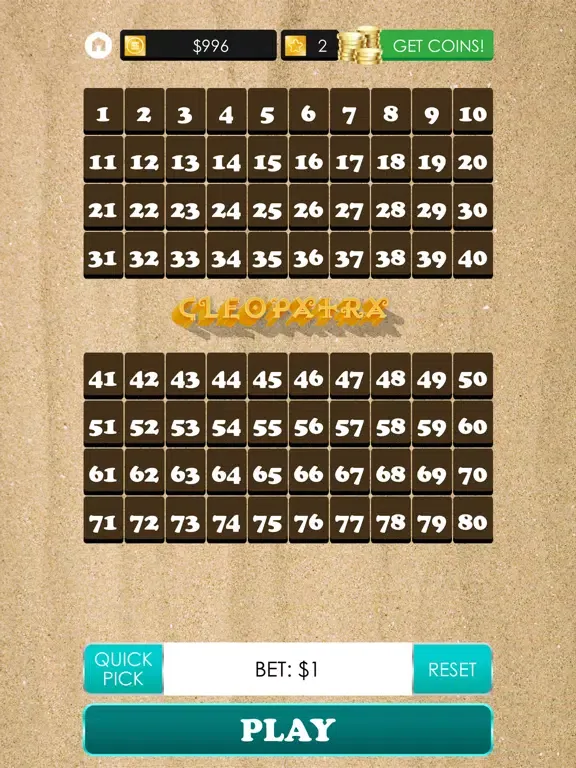 Ảnh chụp màn hình của Keno Empire iPad 