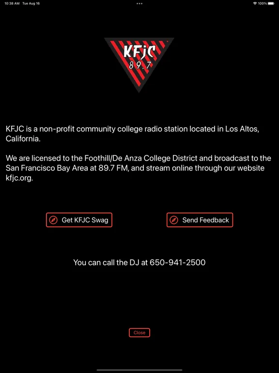 KFJC 89.7 FM iPad  스크린샷