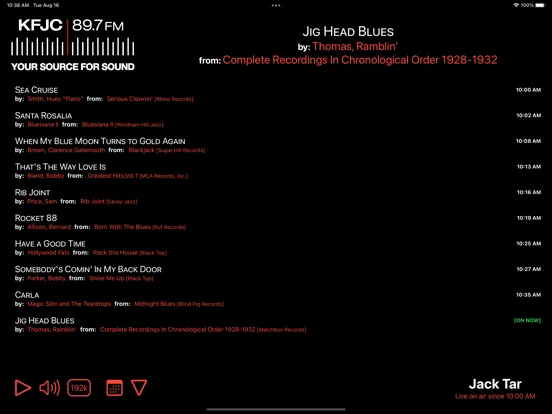 KFJC 89.7 FM iPad  스크린샷