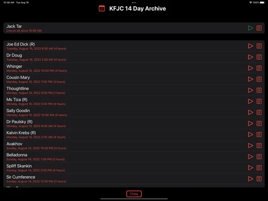 KFJC 89.7 FM iPad  스크린샷