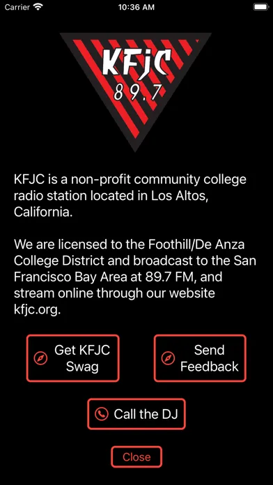 KFJC 89.7 FM 스크린샷