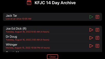 KFJC 89.7 FM 스크린샷