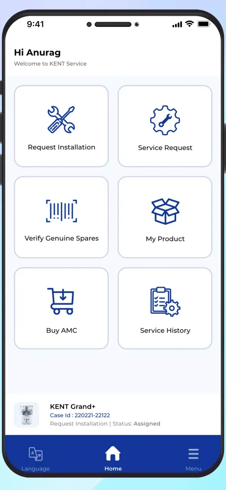 Kent Service App Screenshots