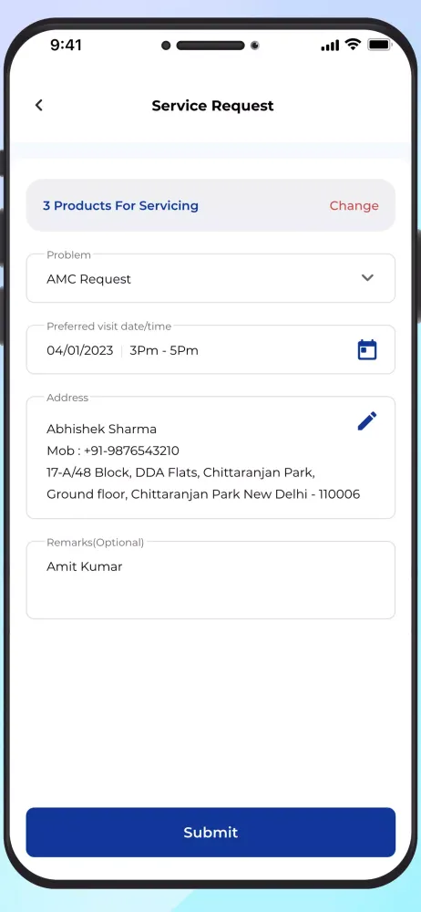 Kent Service App Screenshots