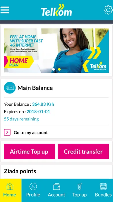 Captures d'écran de My Telkom