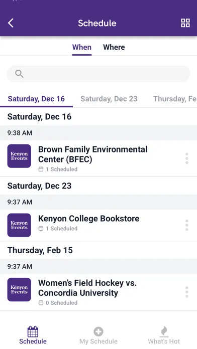 Kenyon College স্ক্রিনশট
