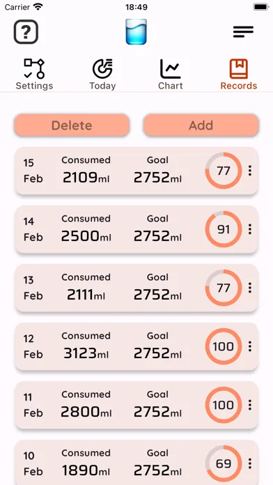 Capturas de pantalla de Drink Water Reminder ∙ Tracker