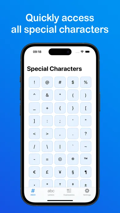 Special Characters & Symbols سکرین شاٹس