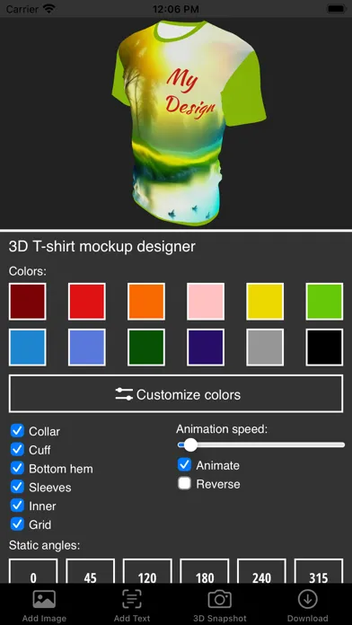 Tangkapan layar 3D T-shirt Mockup Designer
