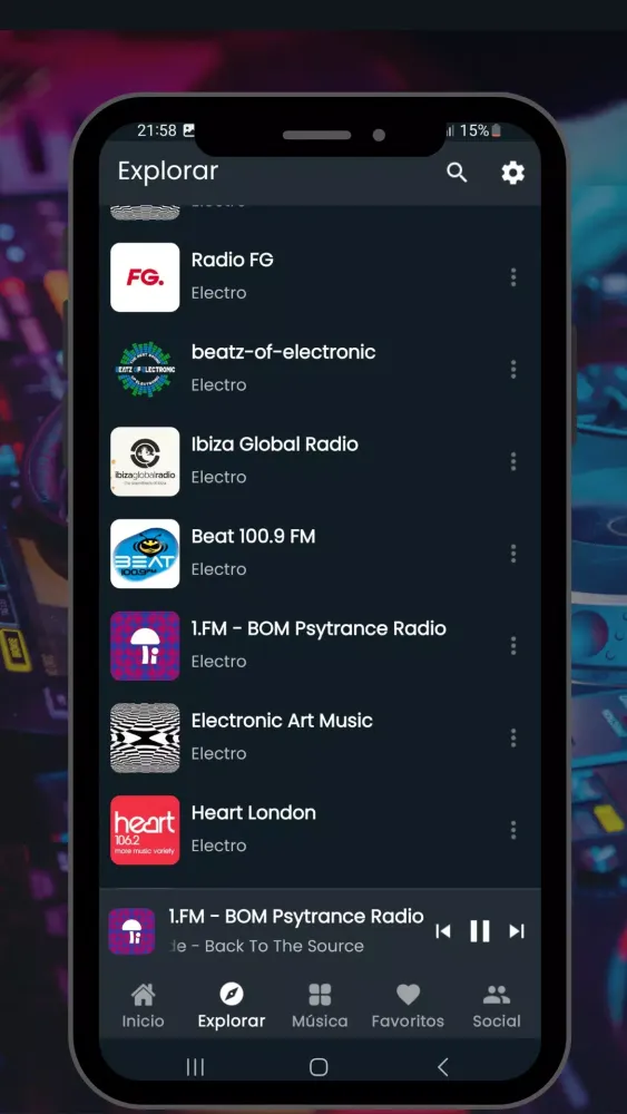 Electronic スクリーンショット
