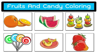 Capturas de tela do Candy And Fruits Coloring Pages And Drawing Book