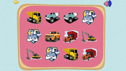 Learning Car and Pickup Trucks Matches or Matching Games for Toddlers and Little Kids 스크린샷