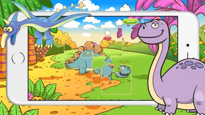 Ảnh chụp màn hình của Dino Games Puzzles for Kids : Best Dinosaur Jigsaw