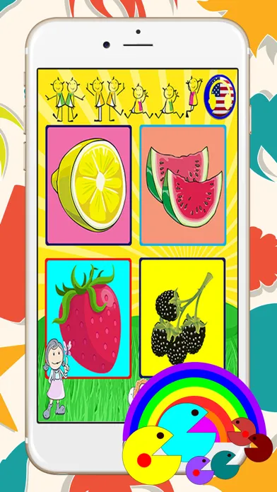 Tangkapan skrin Fruit Alphabet Spelling Words Kindergarten School