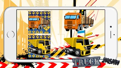 ภาพหน้าจอของ Play Crane & Monster Truck Cartoon Jigsaw Puzzles