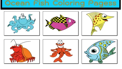 Tangkapan skrin Ocean Fish Coloring Pages for Toddlers and Kids