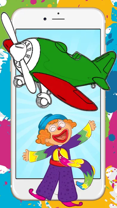 Ảnh chụp màn hình của Drawing Airplane Cartoon Games Coloring Book Kid