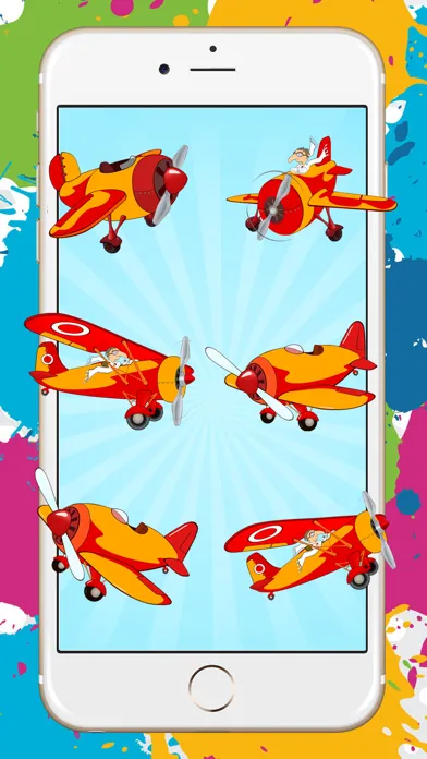 Ảnh chụp màn hình của Drawing Airplane Cartoon Games Coloring Book Kid