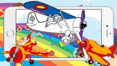 Screenshot di Painting Games for Kids - Aeroplane Coloring Pages