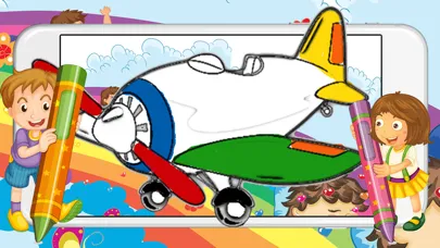 Screenshot di Painting Games for Kids - Aeroplane Coloring Pages
