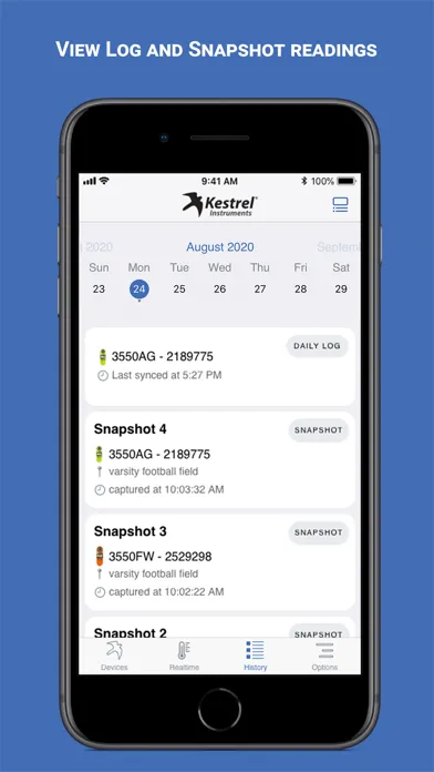 ภาพหน้าจอของ Kestrel LiNK