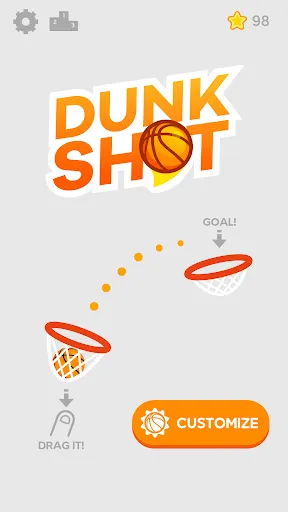 Capturas de tela do Dunk Shot